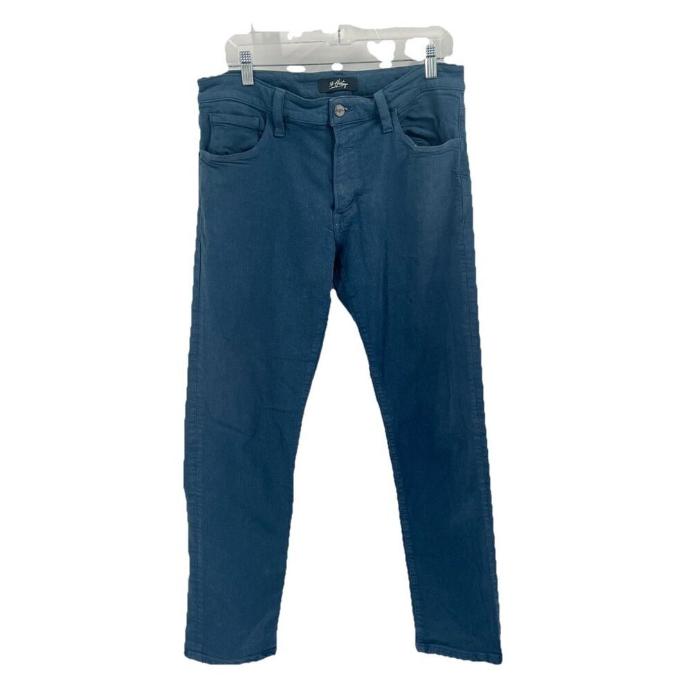 34 Heritage Courage Mid Rise Straight Pants Blue Mens Sz 34 x 34